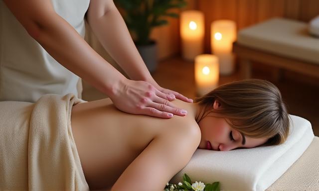 Massage relaxant en ambiance zen